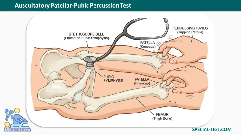 Auscultatory Patellar Pubic Percussion Test
